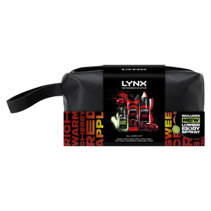 Lynx Fine Fragrance Washbag Gift Set, Premium Cherry Spritz and Pear Scent