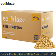 Load image into Gallery viewer, Ecoblaze Natural Firelighters (Box of 1000) Wood Wool for Pizza Oven &amp; Fire Pits