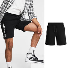 Load image into Gallery viewer, Jack &amp; Jones Jjiside Soft Black Sweat Shorts Mens Jersey Jogger Loungewear Size S