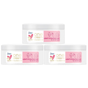 Dove Light Hydrating Care One Cream for Face,Hands & Body for All Skin 250ml,3pk