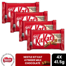 Load image into Gallery viewer, Nestle Kit Kat 4 Finger Milk Chocolate with Sustainable Cocoa, Pack of 4, 41.5g