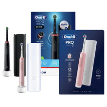 Load image into Gallery viewer, Oral-B Pro 3 Electric Toothbrush with Smart Pressure Sensor 3500, Black or Pink