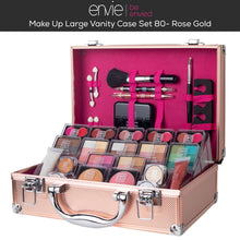 Load image into Gallery viewer, Dawn Till Dusk Make Up Large Storage Vanity Case Set 80pc - Rose Gold