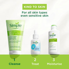 Load image into Gallery viewer, Simple Face Wash-Moisturising, Refreshing, Clear Pore Scrub or Glow 150ml, 2Pack