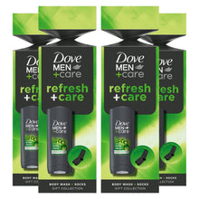 Load image into Gallery viewer, Dove Men+Care Gift Set Refresh+Care Extra Fresh Body Wash &amp; Socks 1 Piece