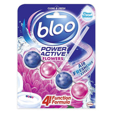 Load image into Gallery viewer, Bloo Power Active Toilet Rim Block Fresh Flowers with Anti-Limescale, 6x50g