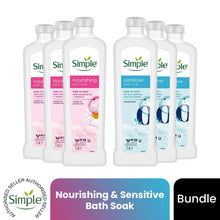 Load image into Gallery viewer, Simple Nourishing &amp; Sensitive Bath Soak 1L 3-Pack Bundle