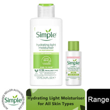 Load image into Gallery viewer, Simple Hydrating Light Moisturiser Bundle 50ml &amp; 125ml 3 Pack