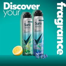 Load image into Gallery viewer, Sure Men Nonstop Protection Menthol &amp; Lavender Anti-Perspirant Spray 250 ml, 6pk