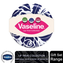 Load image into Gallery viewer, Vaseline Lip Treat Collection Gift Set Tin with Rosy Aloe Original Balm Trio