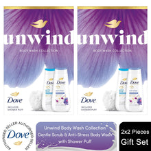 Load image into Gallery viewer, Dove Unwind Duo Advance Gift Set with Exfoliating &amp; Anti Stress Bodywash