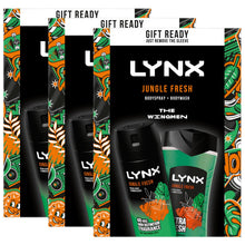 Load image into Gallery viewer, Lynx Jungle Fresh THE WINGMEN Body Spray &amp; Body Wash Duo Gift Set for Him