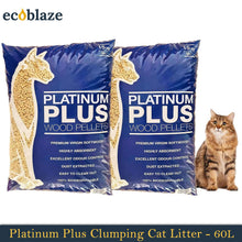 Load image into Gallery viewer, Platinum Plus Clumping Cat Litter 60L Bag Softwood for Cat, Kitten &amp; Small Pets