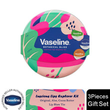 Load image into Gallery viewer, Vaseline Botanical Bliss Luscious Lips Collection Lip Balm 3pcs Gift Set for Her