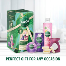 Load image into Gallery viewer, Radox Soak &amp; Sleep ShowerGel, BathSoak &amp; BathBomb Gift Set for Her w/ Wax Burner