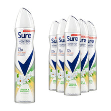 Load image into Gallery viewer, Sure Women Antiperspirant 72H Nonstop Protection Freesia&amp;Water Lily Deo,6x250ml