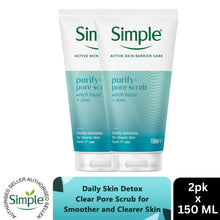 Load image into Gallery viewer, Simple Face Wash-Moisturising, Refreshing, Clear Pore Scrub or Glow 150ml, 2Pack
