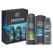 Load image into Gallery viewer, Dove Men+Care Gift Set Restore Trio - Bodywash, Classic Deodorant, Shampoo
