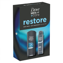 Load image into Gallery viewer, Dove Men+Care Restore Duo Gift Set Clean Comfort Bodywash &amp; Classic Deodorant