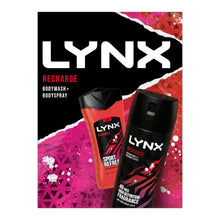 Load image into Gallery viewer, Lynx Recharge Sport Refresh Body Wash and Body Spray 2pcs Gift Set for Him