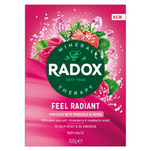 Load image into Gallery viewer, Radox Mineral Therapy Feel Radiant Relaxing Stress Relief Bath Salts 400g, 6pk