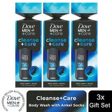 Load image into Gallery viewer, Dove Men+Care Cleanse+Care Gift Set with Clean Comfort Bodywash &amp; Socks