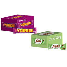 Load image into Gallery viewer, Nestle Chocolate Bar, Yorkie Chocolate Bar 24x44g &amp; Aero Peppermint 24x36g