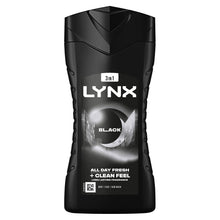 Load image into Gallery viewer, Lynx 12 Hrs Refreshing Black Frozen Pear &amp; Cedarwood Scent Body Wash 225ml, 6Pk