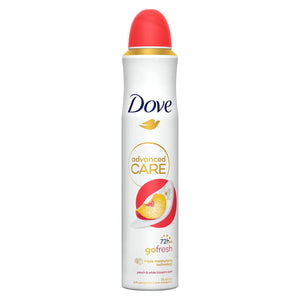 Dove Advanced Care Go Fresh AntiPerspirant Spray Peach & White Blossom, 6x200ml
