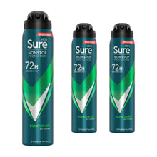 Load image into Gallery viewer, Sure Men Anti-perspirant 72H Nonstop Protection Quantum Dry Deodorant, 3x250ml
