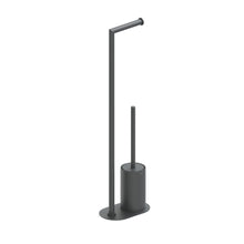 Load image into Gallery viewer, Cosmic Architect Base Toilet Roll Holder + Brush | Matte Black