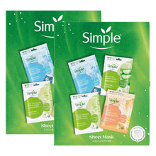Load image into Gallery viewer, Simple Sheet Mask Collection - Hydrating &amp; Nourishing Facial Masks Gift Set
