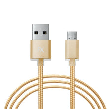 Load image into Gallery viewer, Fx Braided Micro USB Data Cable, Gold, Rose Gold, Space Grey, Silver[Gold]
