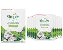 Load image into Gallery viewer, Simple Face Sheet Masks - Hydrating Coconut Water &amp; Rich Moisture, 10 Pack