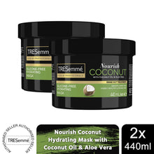 Load image into Gallery viewer, TRESemme Nourish Coconut Hydrating Mask with Coconut Oil &amp; Aloe Vera,2x of 440ml