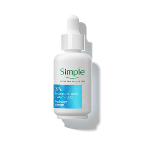 Simple Hydrate+ Serum 3% Hyaluronic Acid + B5 Moisture Boost 30ml, 3 Pack