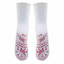 Load image into Gallery viewer, Envie Tourmaline Magnetic Health Socks White Wellness Therapy Comfort Pair Care