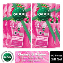 Load image into Gallery viewer, Radox Cleanse &amp; Revive Shower Gel &amp; Bath Bomb Gift Set for Her w/ Shower Steamer