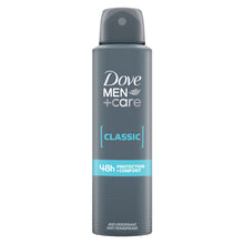 Load image into Gallery viewer, Dove Men+Care Classic Antiperspirant with 48H Sweat Protection Deo 150ml, 3 Pack