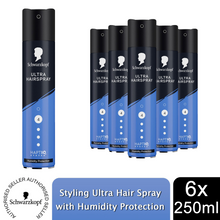 Load image into Gallery viewer, Schwarzkopf Styling Hair Spray Ultra HL4, 250ml, 6 Pack
