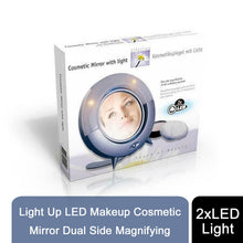 Load image into Gallery viewer, Envie Light Up LED Makeup Cosmetic Mirror Dual Side Magnifying
