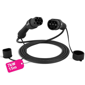 Cord 15m EV Charging Cable 230V 32A 7.4kW Portable Fast Charger UK Plug