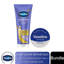 Load image into Gallery viewer, Vaseline Body Lotion Gluta-Hya Flawless Tone 200ml &amp; Cocoa Lip Balm 20g Duo Set