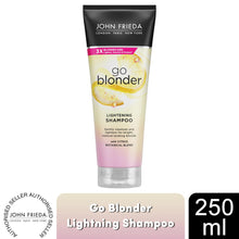 Load image into Gallery viewer, John Frieda Go Blonder Haircare Range of Shampoo, Conditioner &amp; Lightening Spray