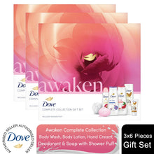 Load image into Gallery viewer, Dove Awaken Complete Collection 6 Pieces Gift Set for Her with Shower Puff