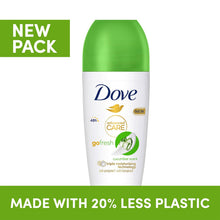 Load image into Gallery viewer, Dove Roll On Deo Go Fresh Cucumber 72H Lasting Women's Anti-Perspirant, 50ml