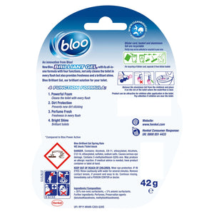 Bloo Toilet Rim Blocks Brilliant Gel All in 1 Cleaner Spring Rain Scent, 7x42g