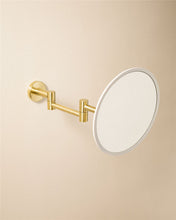 Load image into Gallery viewer, COSMIC Architect Mirror, Wall Mount, Brushed Gold, 5X, Minimalist Design