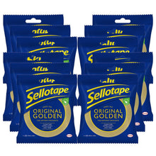 Load image into Gallery viewer, Sellotape Original Golden Strong Sticky Tape 24mmx50m, 12 Pack