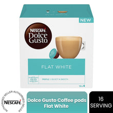 Load image into Gallery viewer, Nescafe Dolce Gusto Coffee Pods Caps Box of 16 Flat White